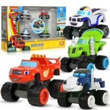Voiture Monster Machine Jouet Enfant  4 Vehicules Monster Truck Blaze Dinosaure 