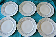 6 assiettes plates porcelaine de limoges Haviland modèle courette