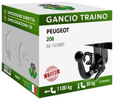 Attelage Démontable Horizontale pour Peugeot 206 BREAK 02-07 7 câblage