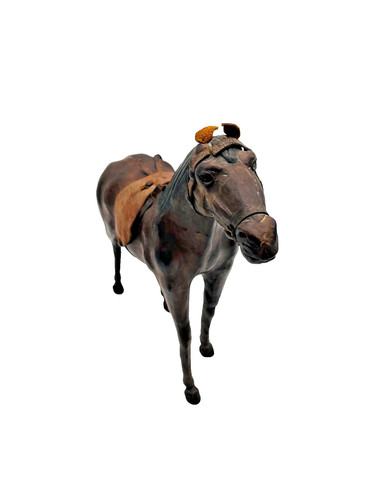 Cheval cuir papier - cheval, en