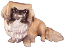 Superbe Nymphenburg Porcelaine Pékinois Chien Figurine Porzellan Hund Figur
