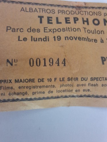 Billet concert telephone - concert,