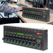 Mixer audio 10 canaux mini-mélangeur de ligne stéréo pour les microphones