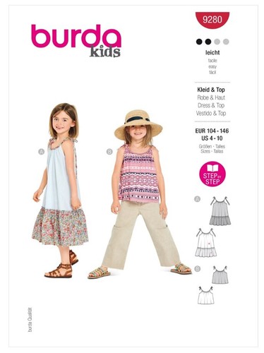 Burda enfants 9280 enfant robe - enfants,