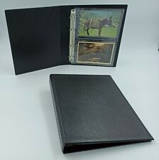 LOT CLASSEUR ALBUM FORMAT A5 OU MIGNON NOIR + 25 FEUILLES POUR RANGER CPA