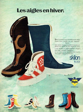 publicité Advertising  0922  1961  Aigle  Hutchins  Skilon    bottes  après ski