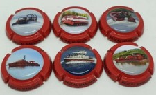 Capsules de champagne Manchin Véhicule Pompiers Amphibies 1 à 6 /24. TB