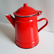 Cafetière Tôle Emaillée Ancienne Vintage Art de Table Déco Collection Années 40