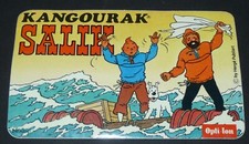 AUTOCOLLANT K-WAY KANGOURAK SALIK TINTIN & MILOU HERGE PUBLIART 1970 HADDOCK