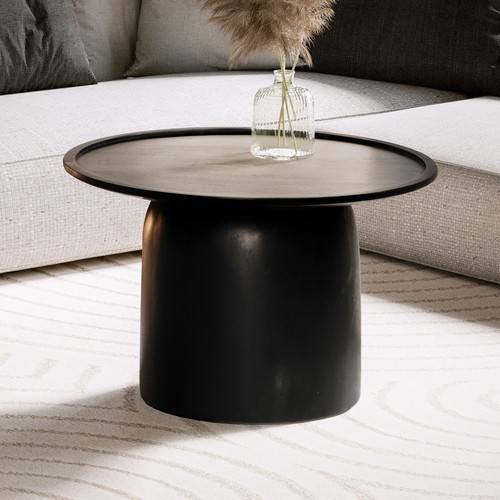 Finebuy table basse ronde bois - ronde,