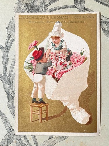 Chromo doré bouquet fleurs - doré, de