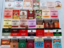 Rare Lot 150 étiquettes anciennes alcool Rhum Liqueur apéritif eau de vie brandy