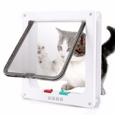 Chatière Trappe Abattant pour Chat PVC Taille au Choix Fermeture Sécurité Porte