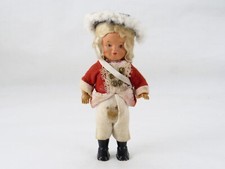 Poupée mécanique Marquis tourne moteur ressort plastique rigide ancien 17 cm