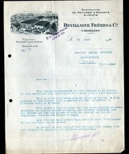 CHARLIEU (42) USINE de JOUETS VOITURES à Pédales pour ENFANTS "DEVILLAINE" 1922