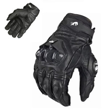 Gants de moto cuir Moto Course Motard Hiver Eté Noir