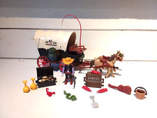 PLAYMOBIL LOT DILIGENCE WESTERN/ COWBOY FORT CHEVAUX LINGOTS INDIENS CACTUS