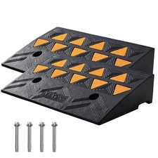 VEVOR Rampe de Seuil Hauteur 11 cm 2PCS Rampes Trottoir Caoutchouc Capacité... 