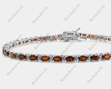 Bracelet tennis grenat rouge