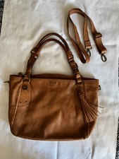 Sac à main IKKS en cuir couleur camel