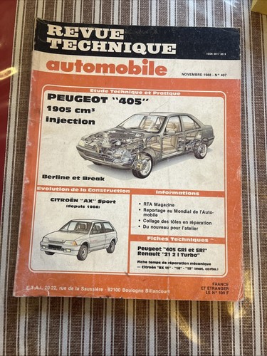 Revue technique peugeot 405 - technique,