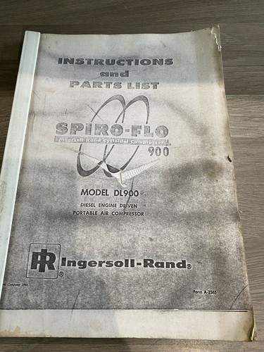 Ingersoll rand dl900 air - ingersoll,