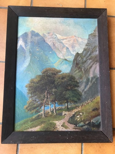 Ancienne huile sur isorel - ancienne,