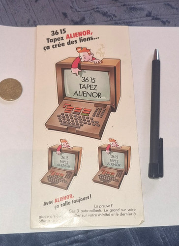 Autocollant minitel tapez - minitel,