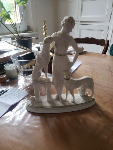 Art nouveau statuette platre - statuette,