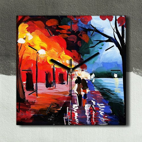 Horloge murale sur toile - , 30x30