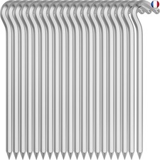 20 Pièces Piquets de Tente