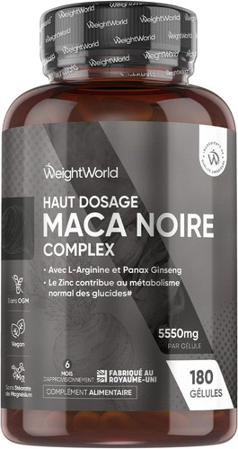 Maca noire avec ginseng - noire,