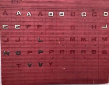 lettres alphabet acier nickelé, Vic, Lyon, 1935, pour monogramme, initiales