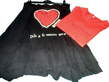 LOT 2 PIECES JUPE DESIGUAL+TEE-SHIRT ML  ROUGE  PEPE JEANS TAILLE 38 !!!