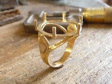 Monture bague pièce or 9 KT