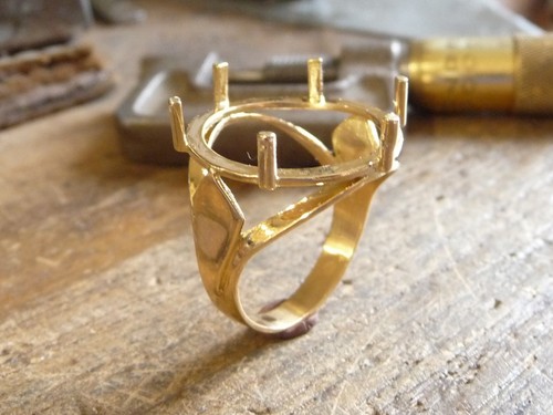 Monture bague pièce kt - monture,