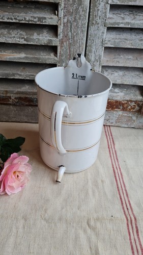 Ancien pot eau emaille - ancien,