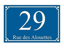 plaque pvc numero de rue ou de