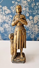 STATUETTE ancienne JEANNE D'ARC en REGULE Sir de DOM REMY