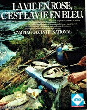 PUBLICITE ADVERTISING  016  1981  Camping Gaz International  réchaud 2 feux