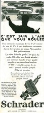 Publicité ancienne Schrader bouchons de valves 1929 issue de magazine