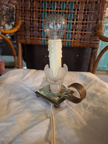 Petit pied lampe verre - lampe,