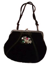 Sac Du Soir Armand Ventilo En Velours Avec Pierres Neuf