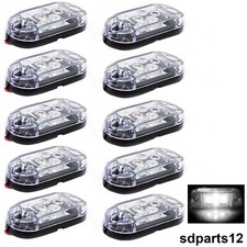 10 x Feux de Gabarit LED 12V Blanc Position Avant Camion Utilitaire Camping-car