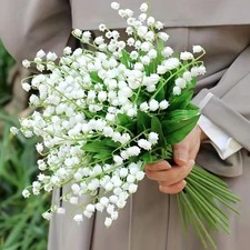 Lot de 2 bouquets élégants simulés de muguet pour mariages et événements