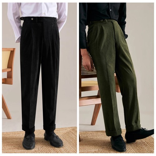 Hommes velours pantalon droit - hommes,