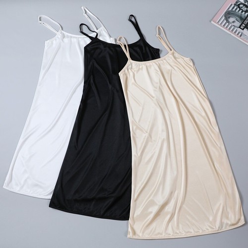 Femme satin robe bretelle - femme,