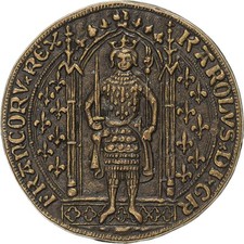 France, Jeton, Collection BP, Franc à Pied, Charles V, History, SUP, Cuivre