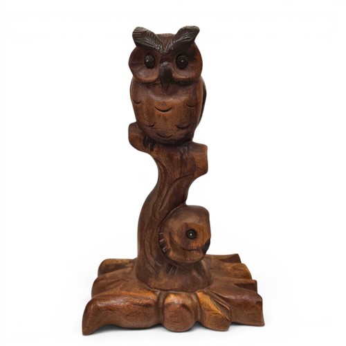 Figurine chouette bois - en,