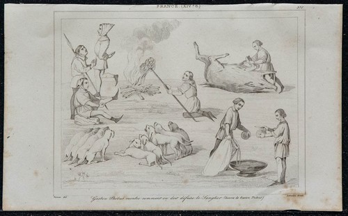 1845 scène chasse avec - 1845,